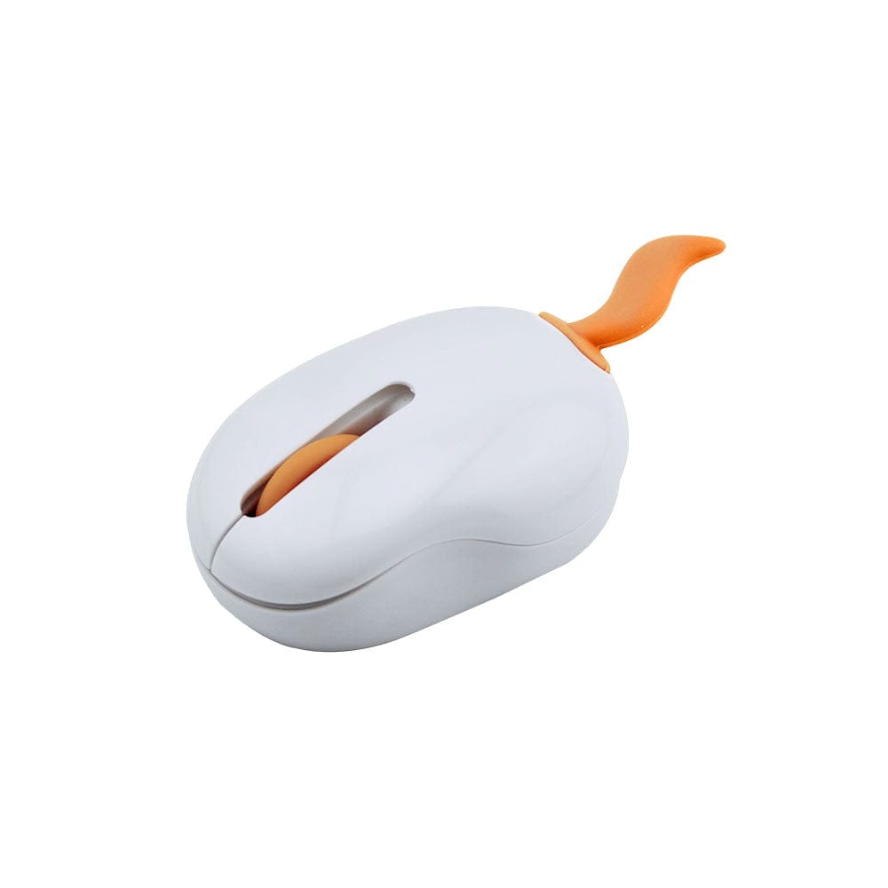Fun Wireless Tail Computer Mouse with Curly Pig Tail - a quirky ergonomic mouse perfect for adding humour to your workspace, compatible with Windows, Mac, and Linux.