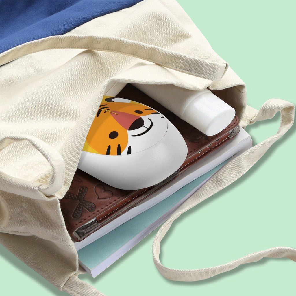Cute Wireless Tiger Face Computer Mouse - 2.4GHz, Ergonomic Design, displayed in use on a desk with a cheerful background.