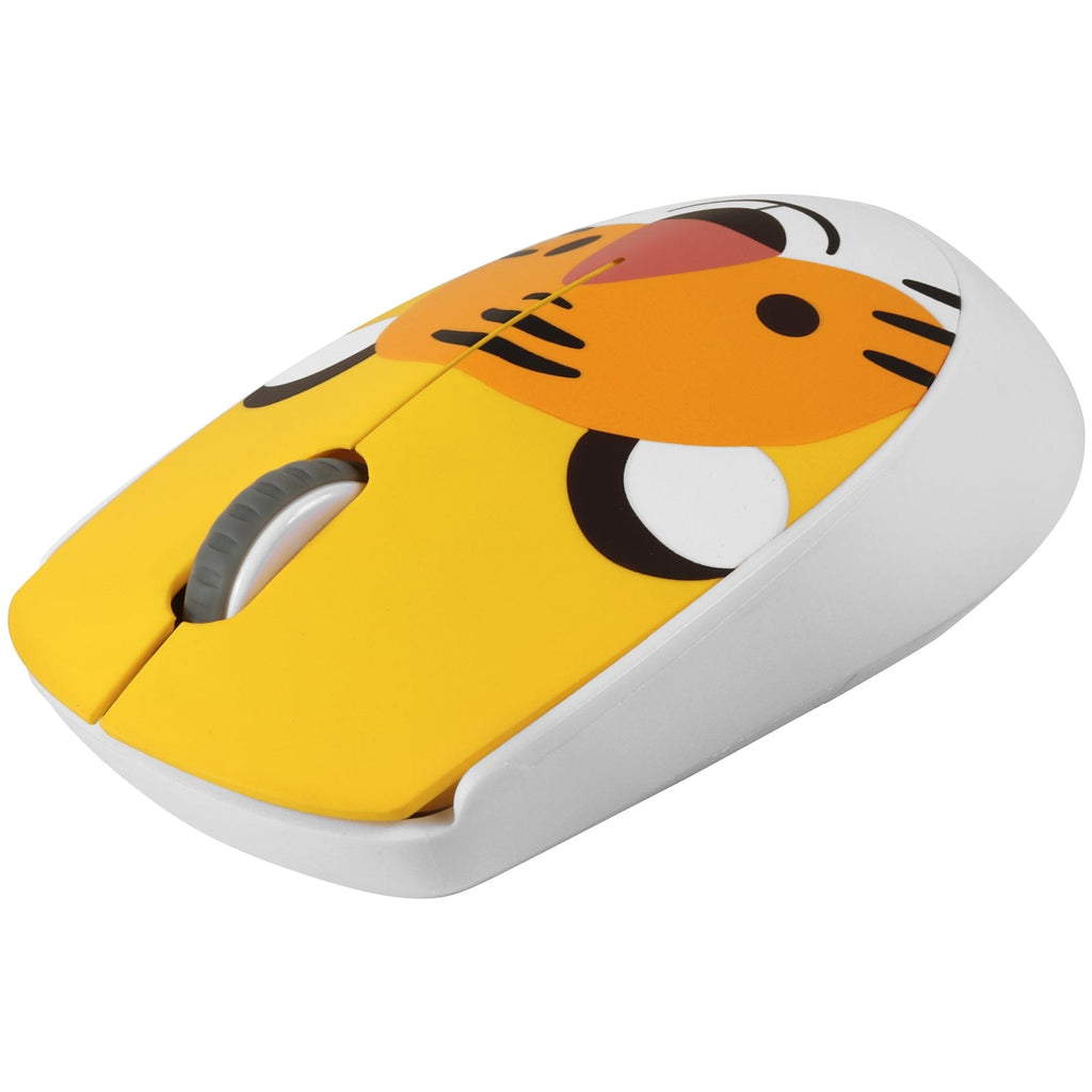 Close-up of the Cute Wireless Tiger Face Computer Mouse showcasing its playful tiger design and ergonomic shape for comfortable use.