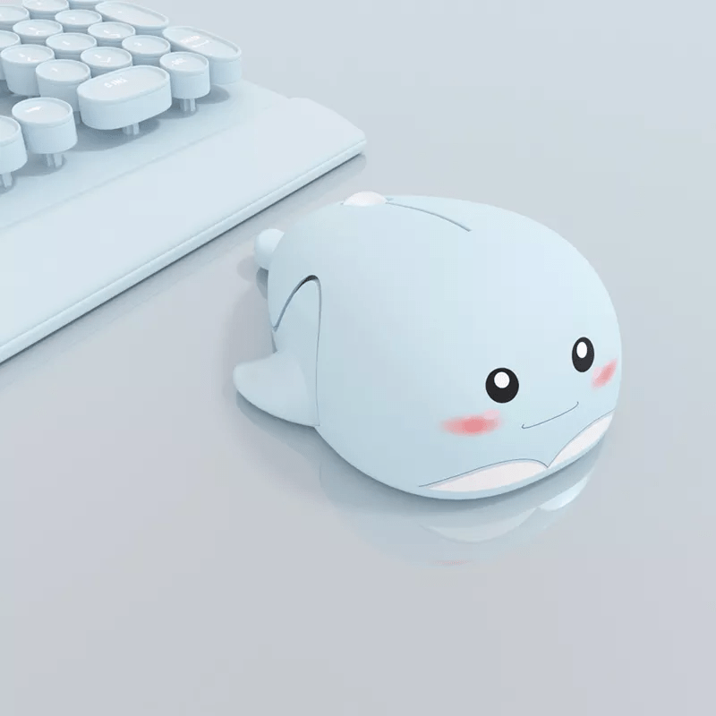 Wireless Whale Computer Mouse in pink colour - Fully Rechargeable, Ergonomic Design, Multi-OS Compatible from MouseShopUK.